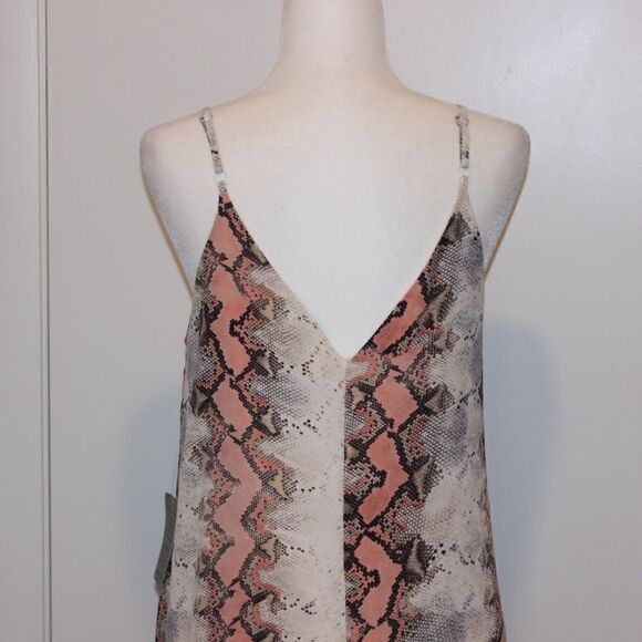 NWT west Kei Color Peach Snake Maxi dress Women size S small - Picture 9 of 14
